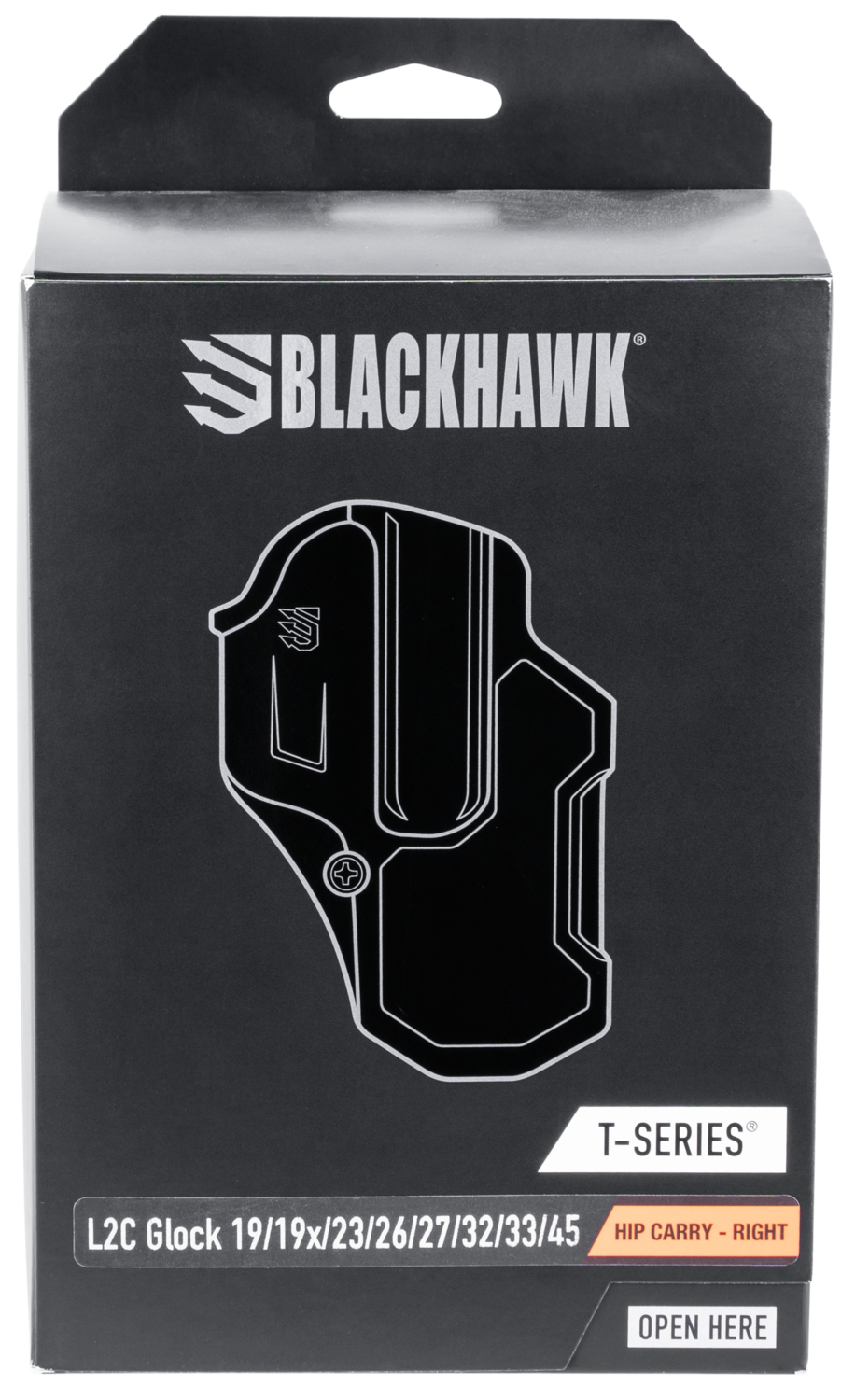 Blackhawk T-series, Bhwk 410701bkr  T-series L2c Glock 19 Black Rh