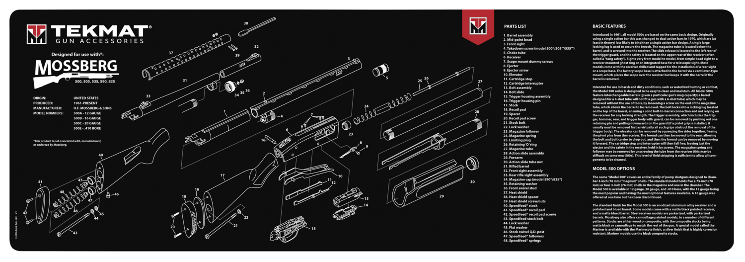 Beck Tek, Llc (tekmat) Mossberg Shotgun, Tekmat Tekr36mossbergg     Mossberg Shotgun