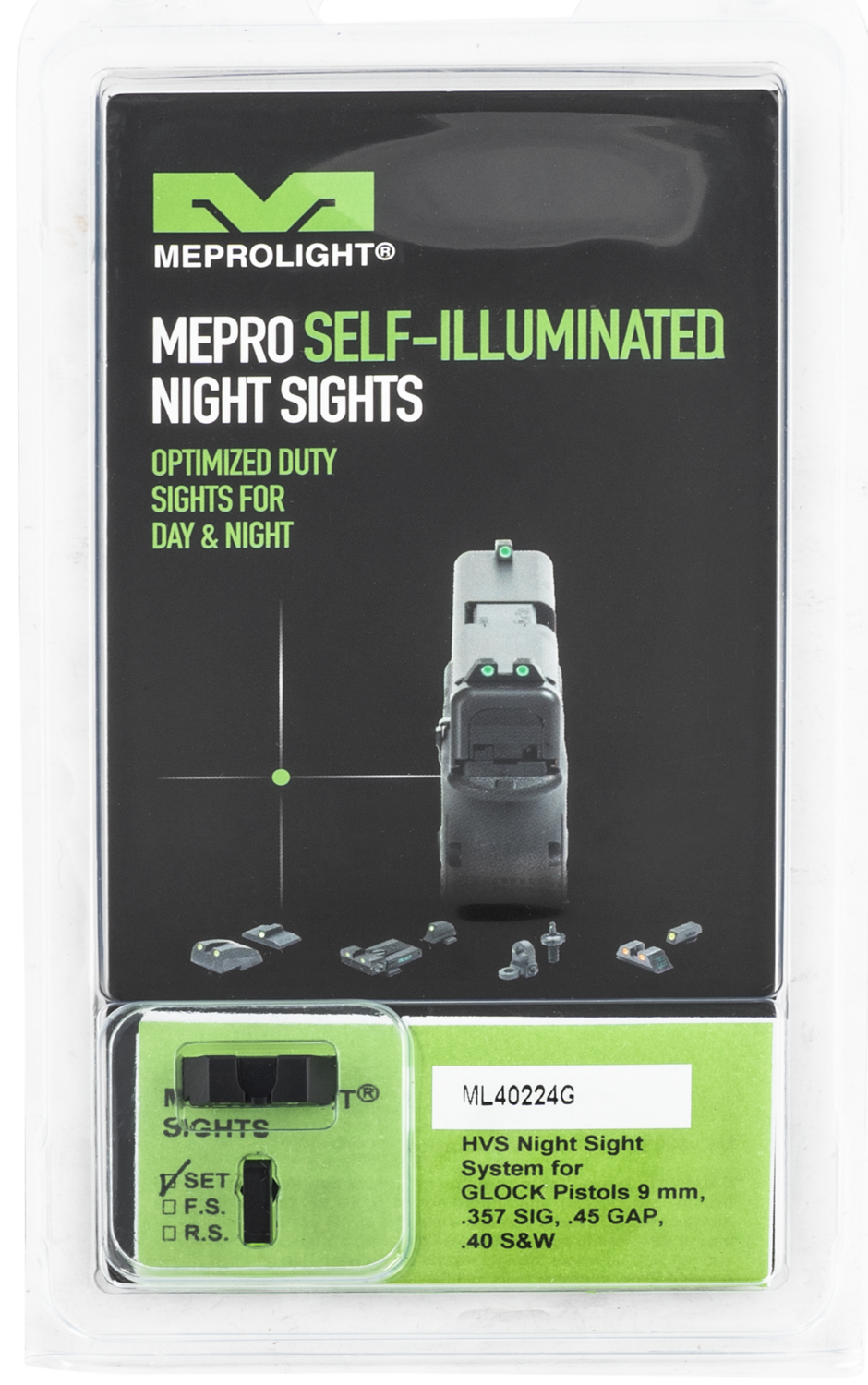 Mepro Usa Llc Mepro Hyper-bright, Mepro 402243111  Hyperbright Glk 9/40      Grn/grn