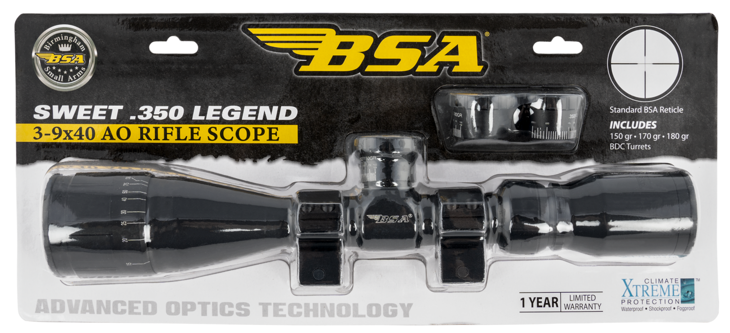 Bsa Sweet, Bsa 350-39x40aowrtb   Sweet 350   3-9x40ao W/rng