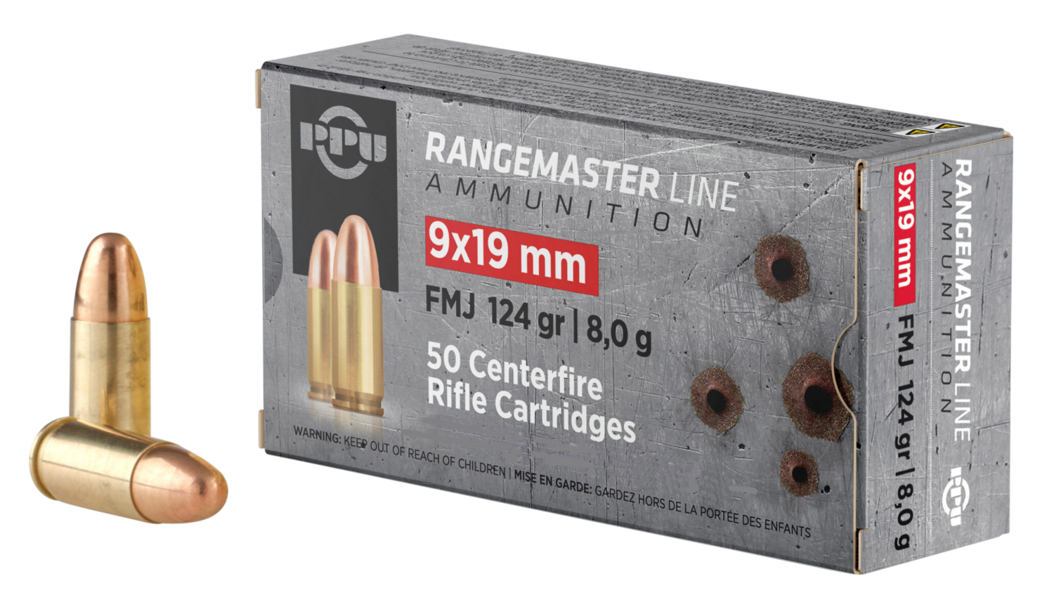 Ppu Rangemaster, Ppu Pprm9m      9x19    124 Fmj   Rngmstr  1000 Rd