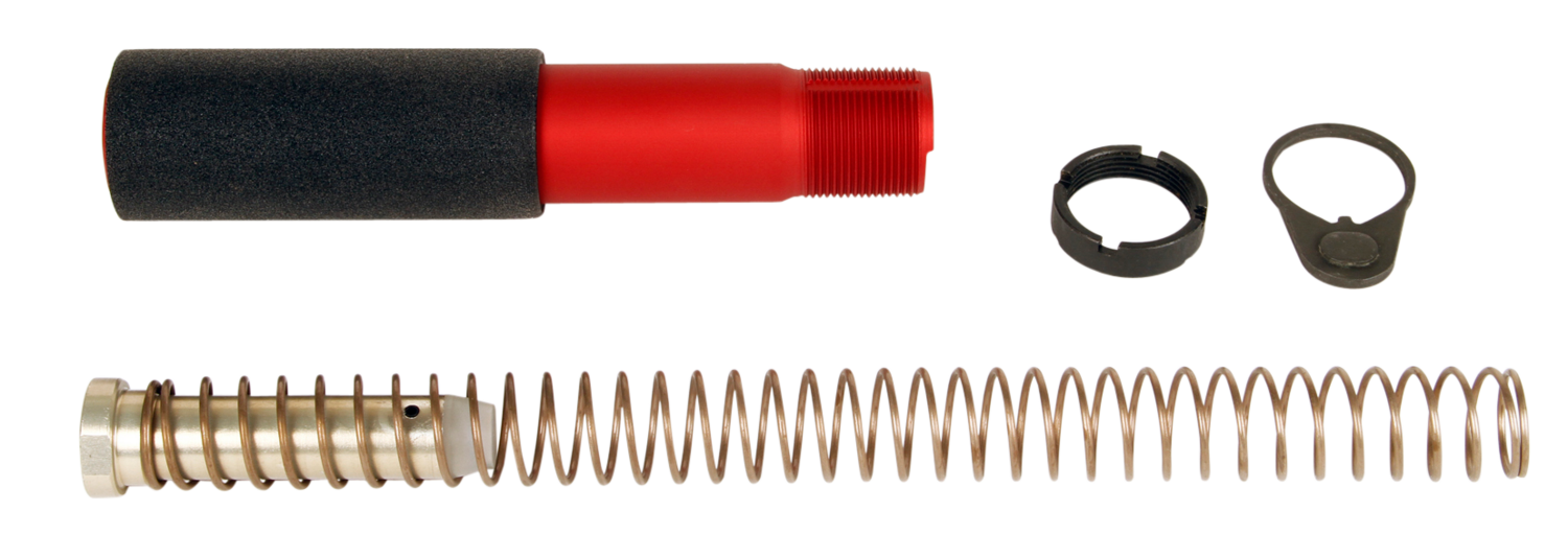 Lbe Unlimited Pistol Buffer Tube Kit, Lbe Pbufkt-red   Ar15 Pistol Buffer Tube Kit Red