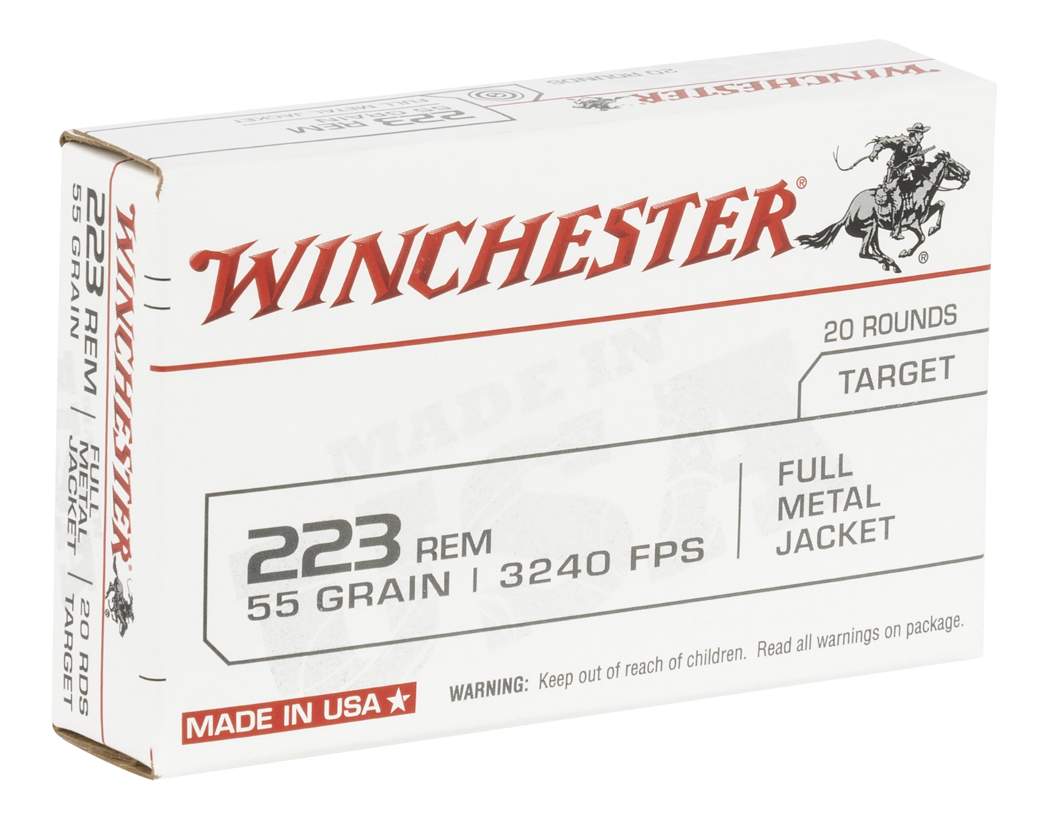 Winchester Ammo Usa, Win W223k       W223k     55 Fmj             20/50