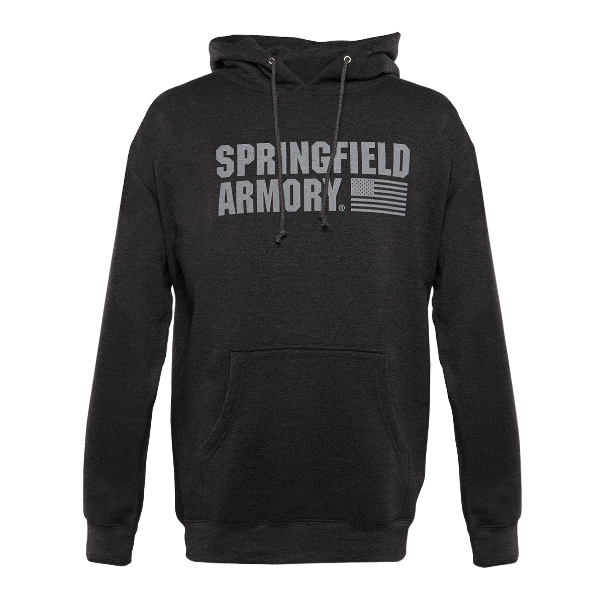 Springfield Armory Springfield Flag Logo, Spg Gep1663s  Mens Sa Flag Sweatshrt Char Gry Sm