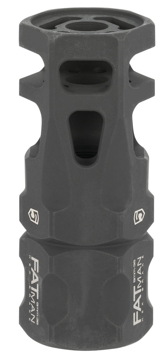 Phase 5 Weapon Systems Fatman, Phase 5 Fatman-9mm 1/2x36 9mm Hex Brake Black