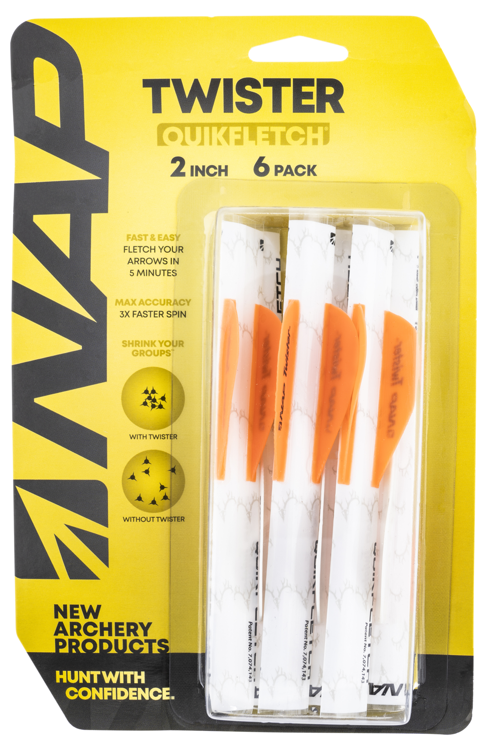 Nap Quickfletch, Nap Nap-60-637    Quikfletch 2 Twister W O O  6 Pk