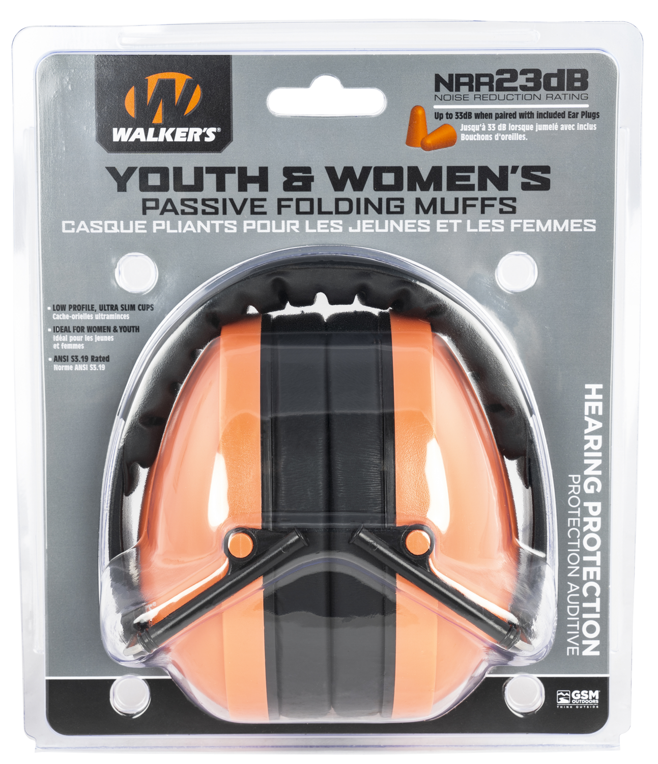 Walkers Game Ear Folding Muff, Wlkr Gwp-ywfm2-cor     Yth/women  Muff Coral