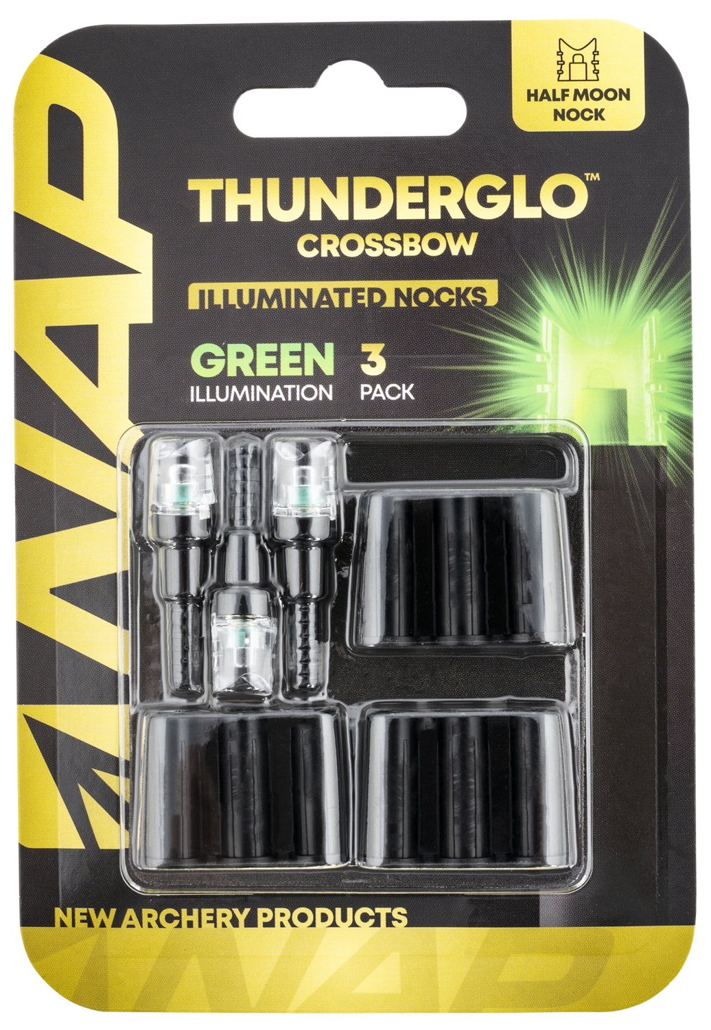 Nap Thunderglo, Nap Nap-illnx-gr-3pk Illn Half Moon Nock Xbow Grn