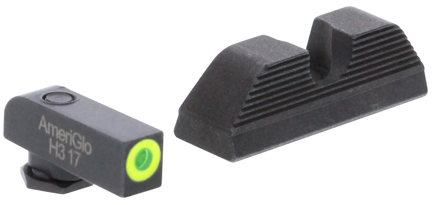 Ameriglo Protector Sight Set For Glock, Amer Gl354   Uc Set Glk 17-39           Grn/lm/blk