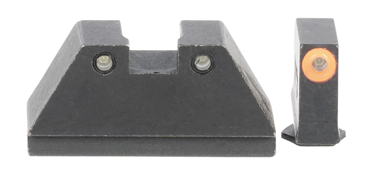 Ameriglo Optic Compatible Sight Set For Glock, Amer Gl452   Xltall Glk 17-39 Spartan  Grn/org/grn