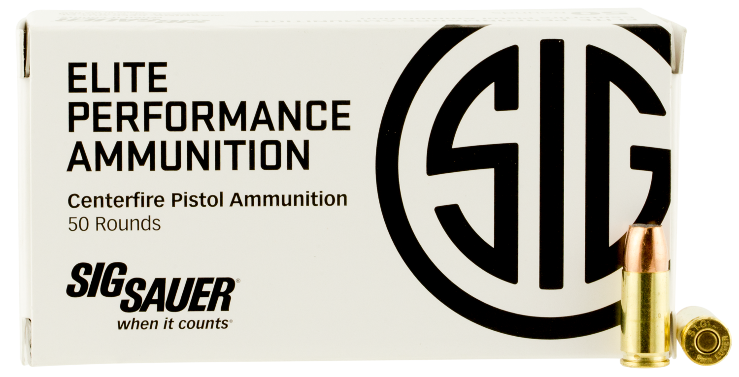 Sig Sauer Elite Defense, Sig E9mma2-50      Elite Vcrwn 9mm  124 Jhp  50/10