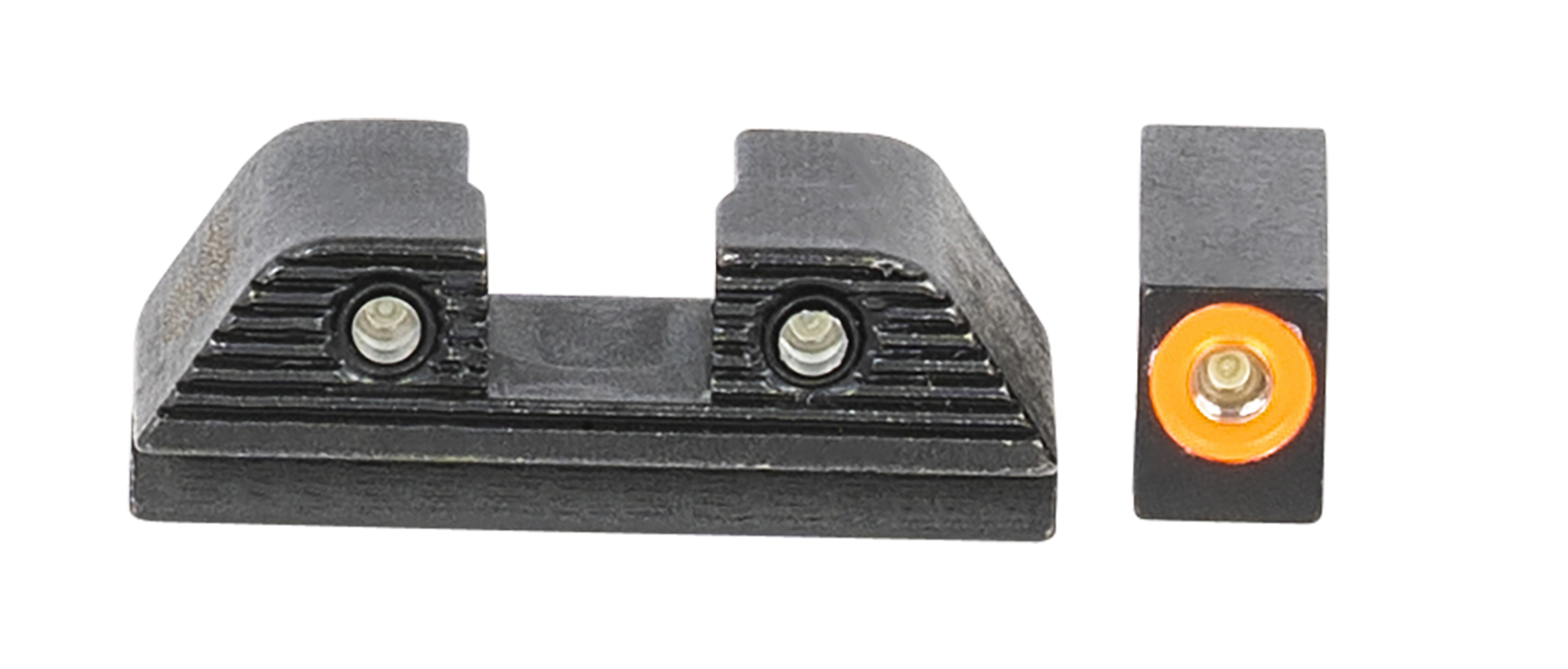 Ameriglo Trooper Sight Set For Glock, Amer Gl823   Trooper Sets Glk 42/43/48 Grn/org/blk