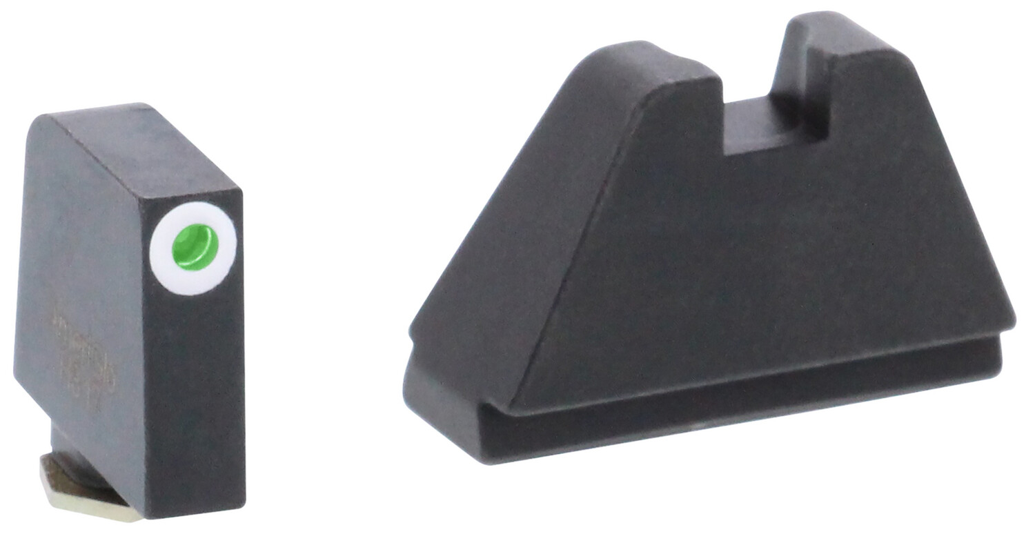 Ameriglo Optic Compatible Sight Set For Glock, Amer Gl482   5xltall Glk 17-39          Grn/wt/blk