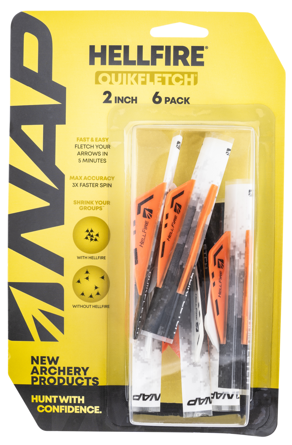 Nap Quickfletch, Nap Nap-60-034 Qf 2     Hellfire - W O O    6pk