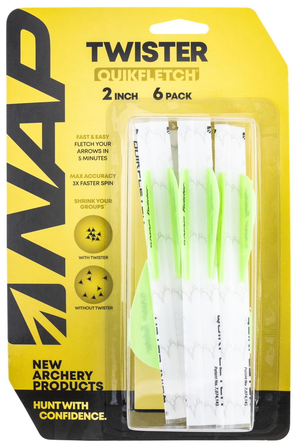 Nap Quickfletch, Nap Nap-60-638    Quikfletch 2 Twister W G G  6 Pk