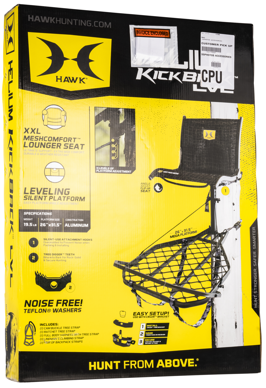 Hawk Helium, Hawk Hwk-hf2033     Helium Kickback  Lvl Hang-on