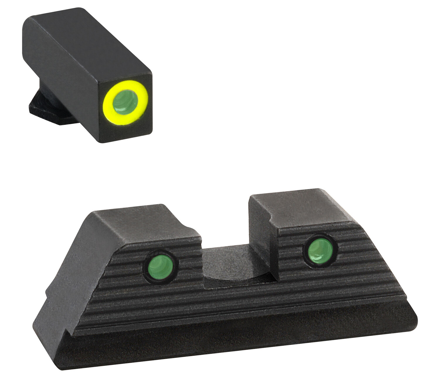 Ameriglo Trooper Sight Set For Glock, Amer Gl821   Trooper Sets Glk 17/19 G5      Grn/lm