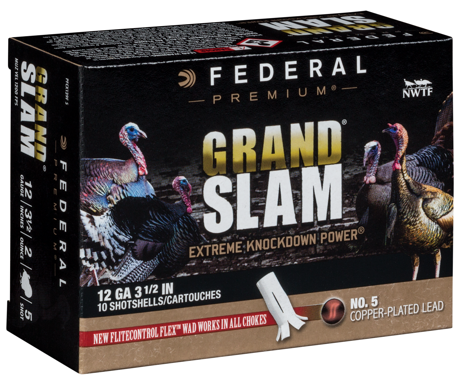 Federal Premium, Fed Pfcx139f5 Grslam     12 3.5 2oz  Tky     10/25