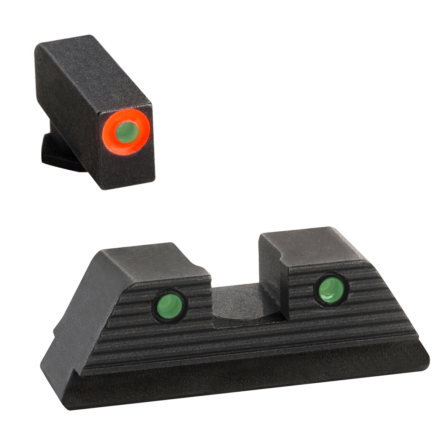 Ameriglo Trooper Sight Set For Glock, Amer Gl818   Trooper Sets Glk 17/19 G5     Grn/org