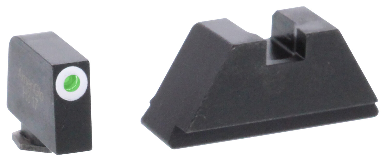 Ameriglo Optic Compatible Sight Set For Glock, Amer Gl411   Xltall Glk 17-39           Grn/wt/blk