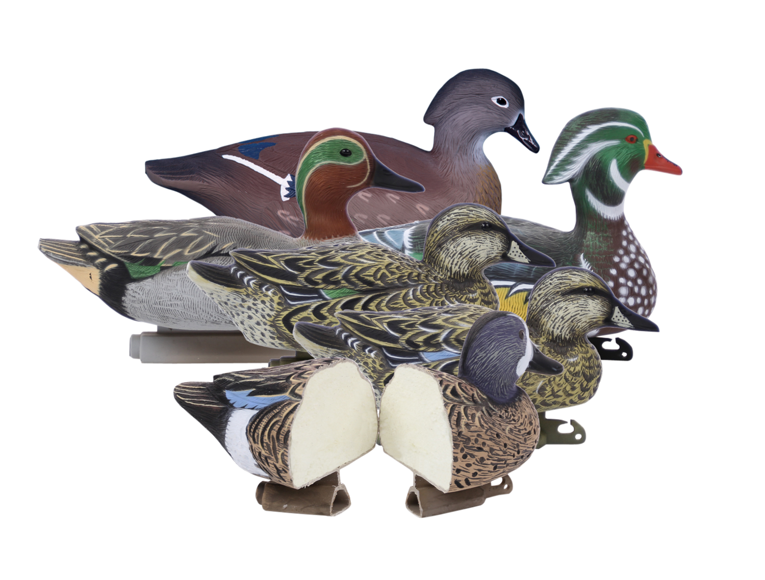 Higdon Decoys Standard, Higdon 19993 Std Puddle Pack 4teal/2wood Ducks