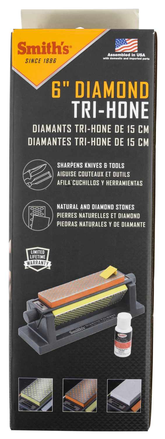 Smiths Products Tri-hone, Smiths 50380  Ao62004 6in Diamond Tri-hone Stone