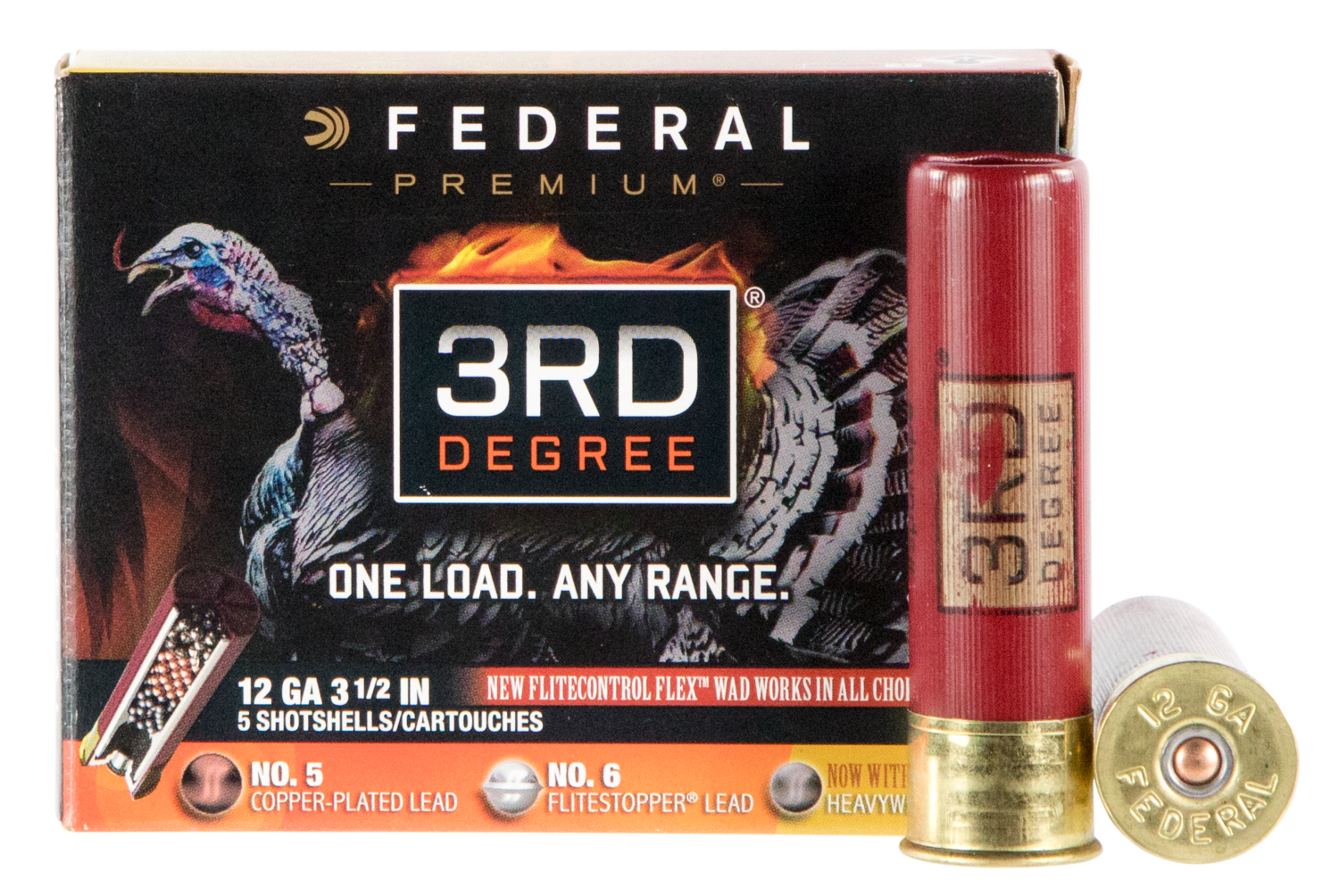 Federal Premium, Fed Ptdx139567   3rd Dg  12 3.5 2oz   Tky     5/50