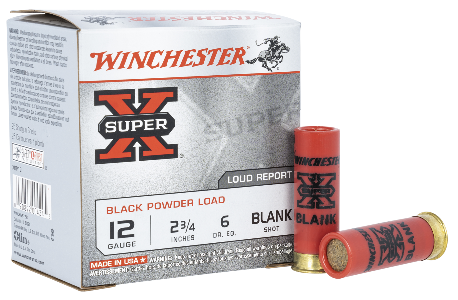 Winchester Ammo Super X, Win Xbp12w     Super-x  Blank 12 23/4 Bp     25/10