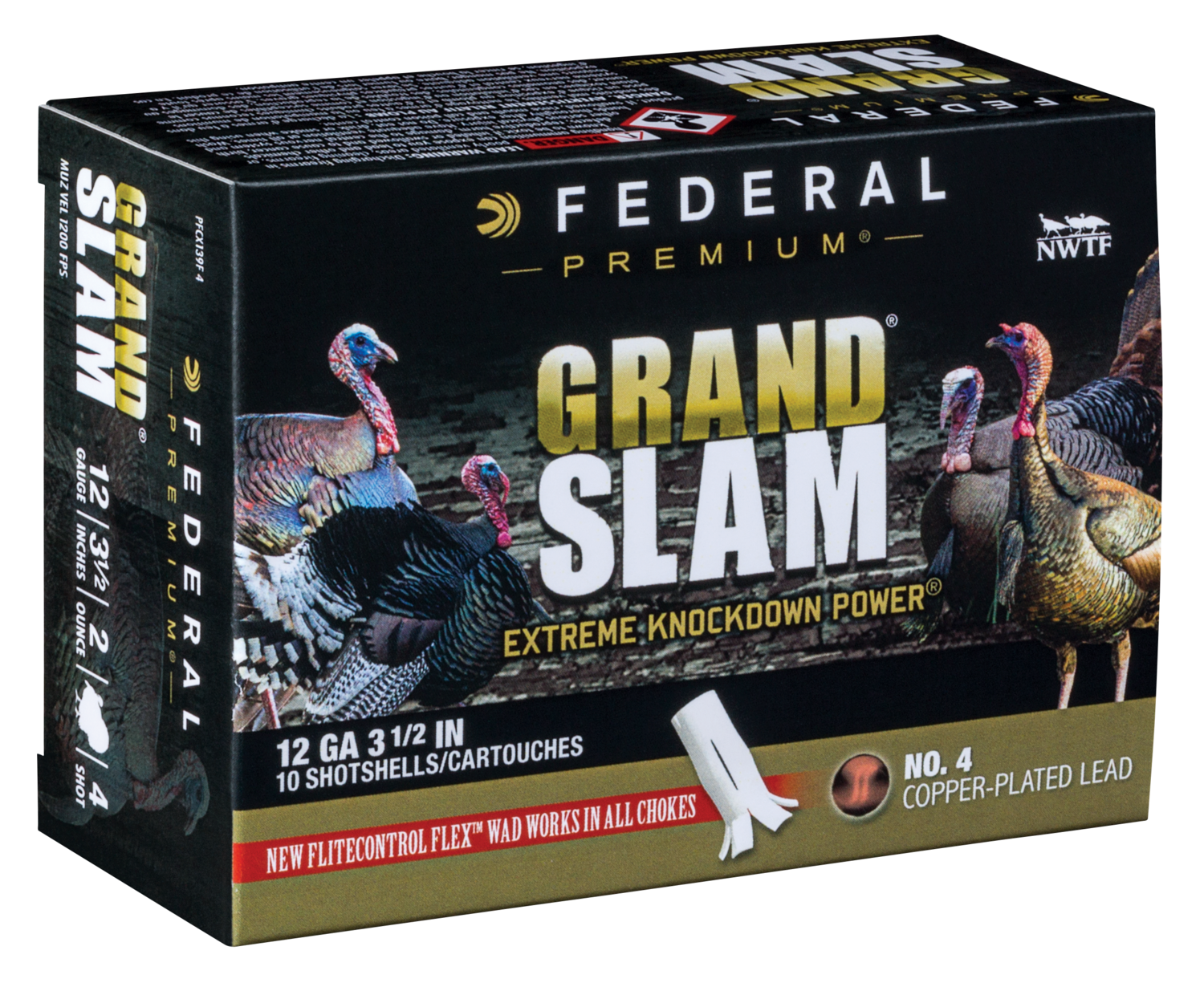 Federal Premium, Fed Pfcx139f4 Grslam     12 3.5 2oz          10/25