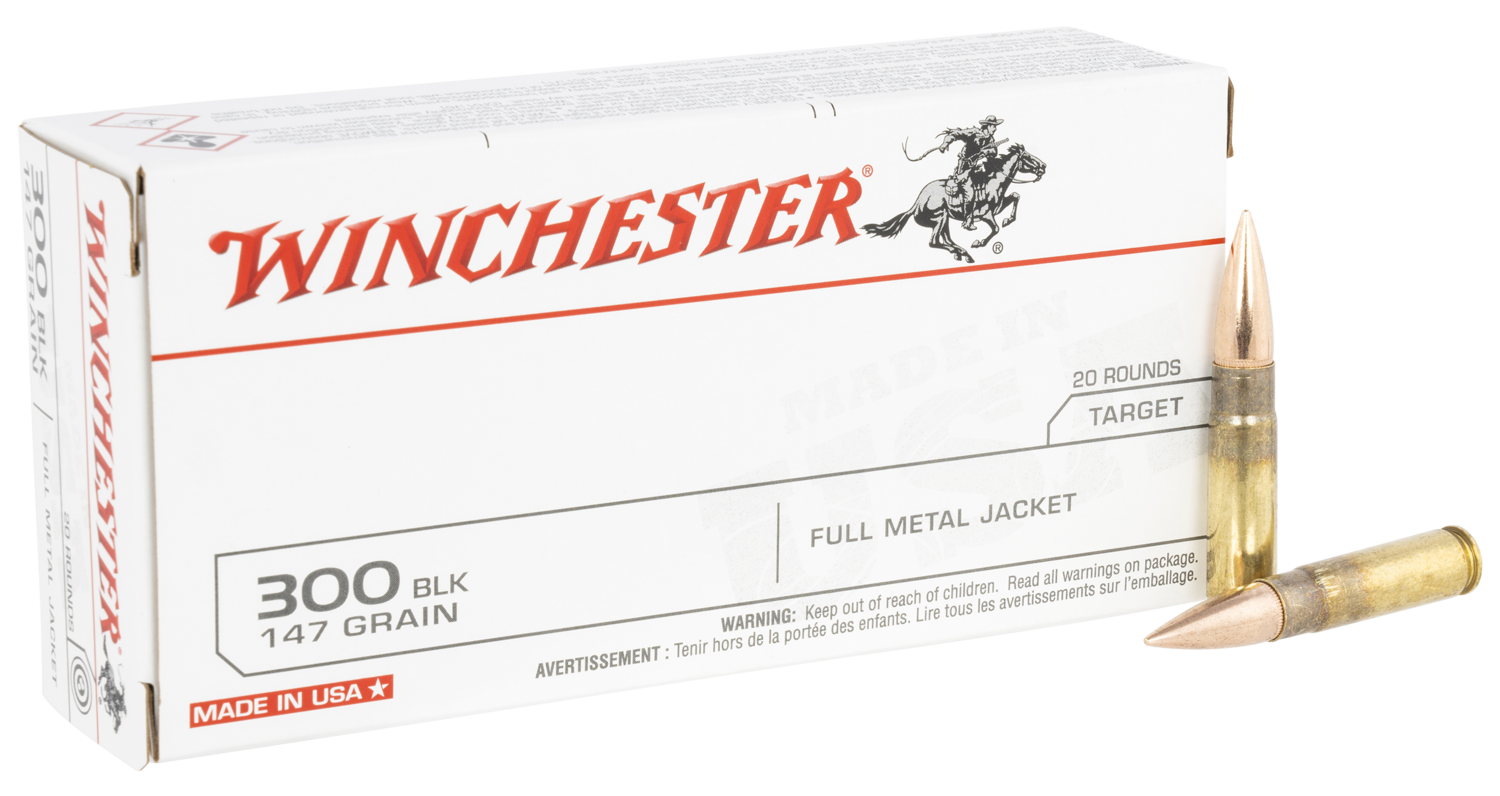 Winchester Ammo Usa, Win Usa300b147 300 Blk Usa Target 147 Fmjot  20/10