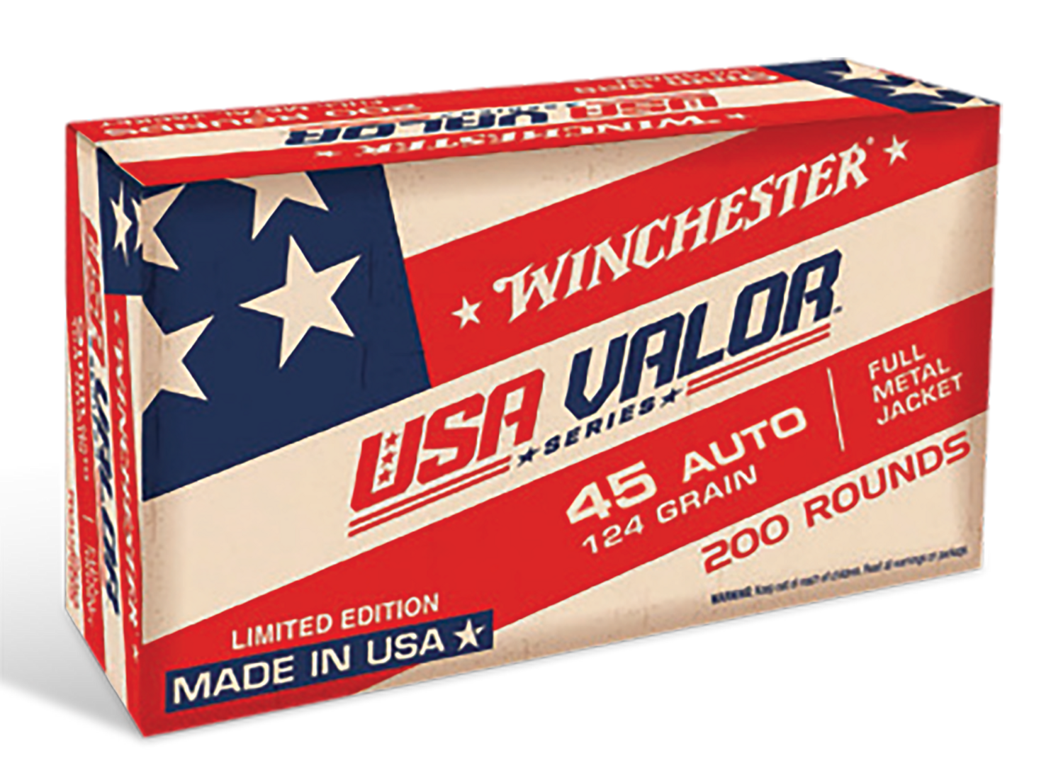 Winchester Ammo Usa Valor, Win Usav45a   45 Usa Trgt 230 Fmj  Valor     100/5