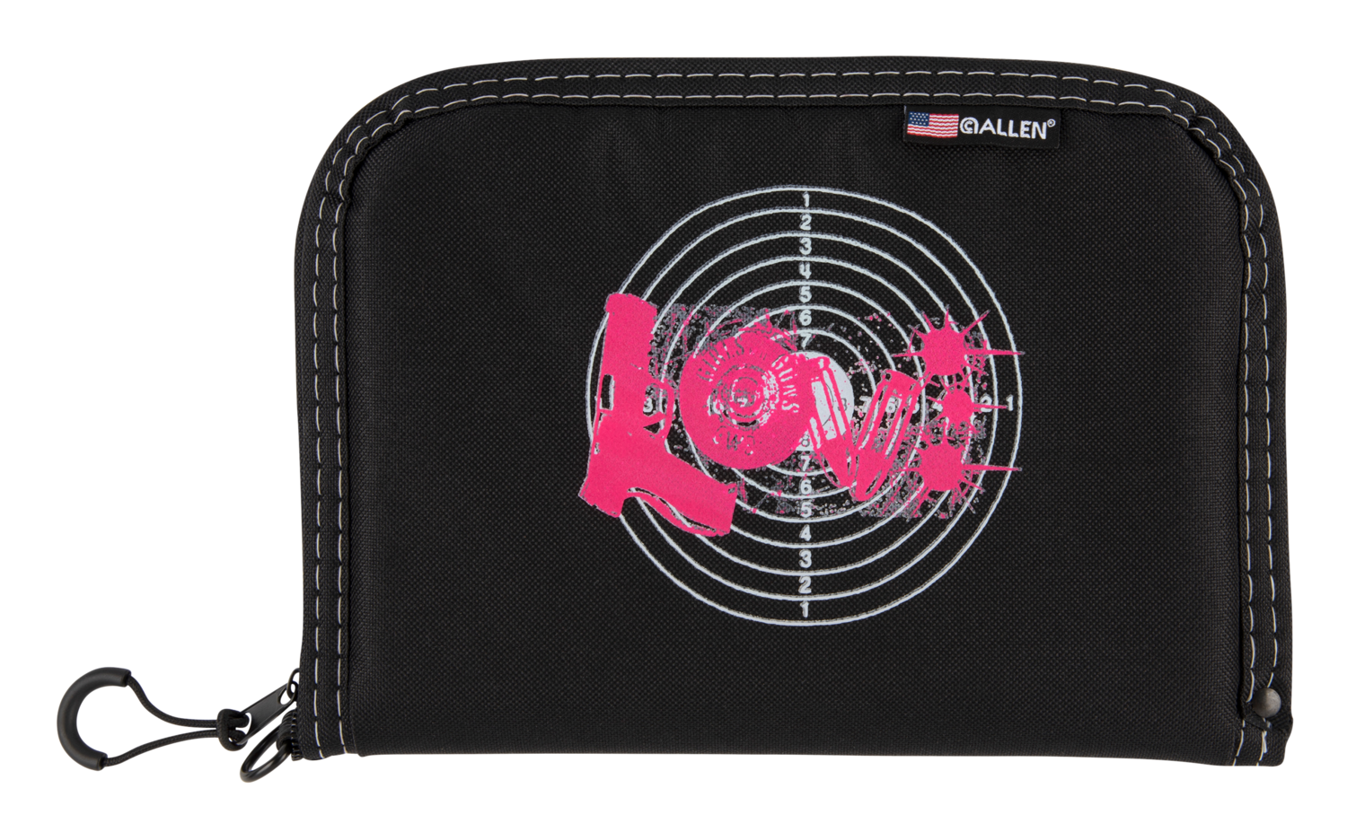 Girls With Guns Love, Allen 9075  Gwg Love Pistol Case       10in    Blk