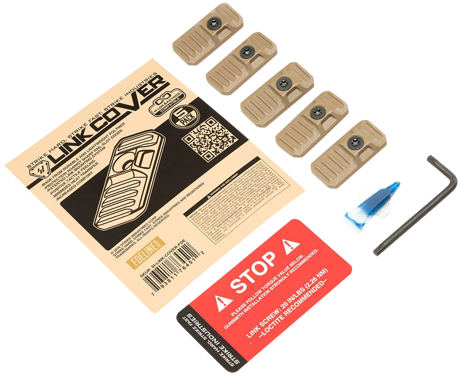 Strike Link Cover, Si Link-cover-fde       Link Rail Cover 5pc
