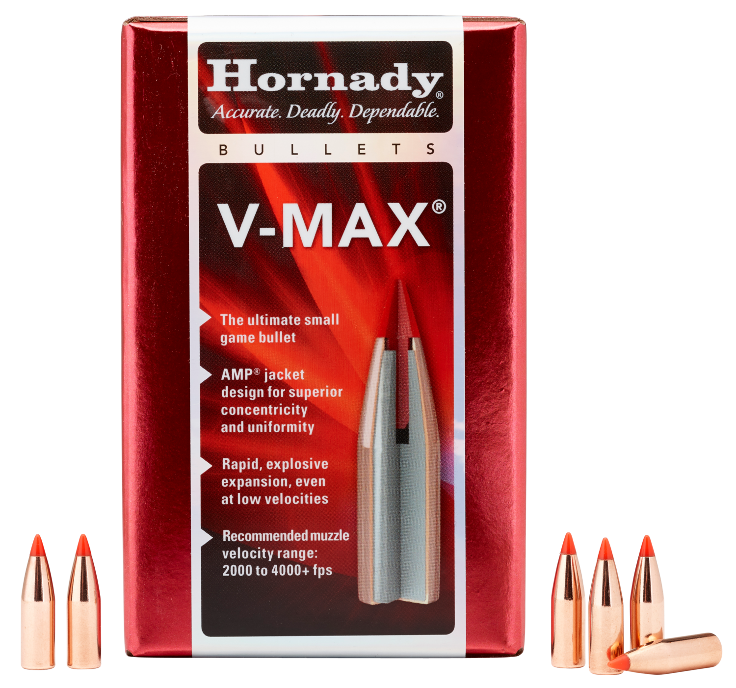 Hornady V-max, Horn 22415  Bull .243  65 Vmax              100/40