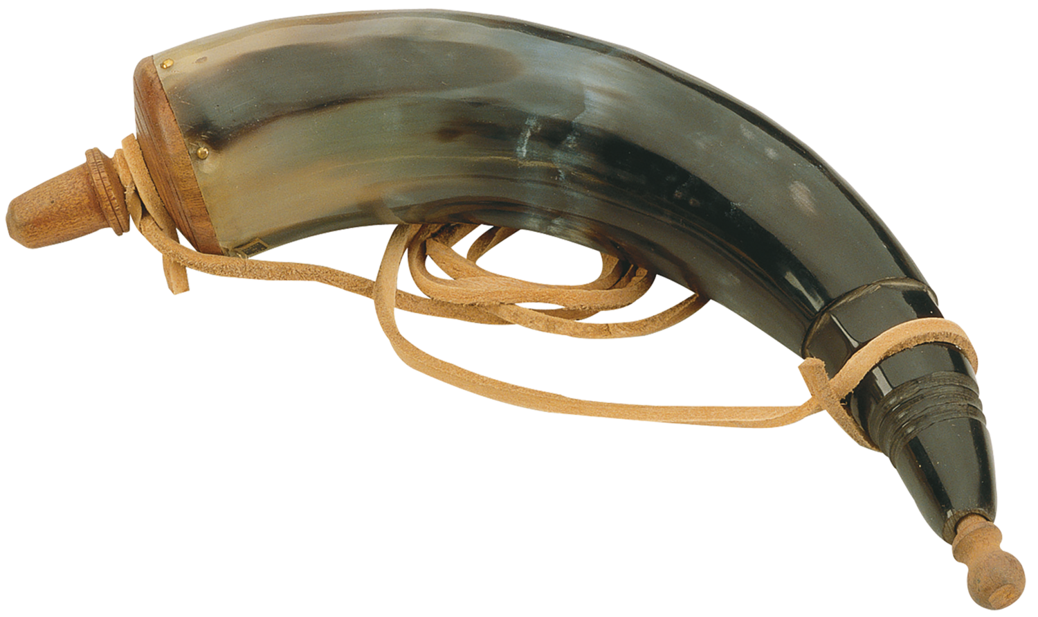 Traditions Authentic Powder Horn, Trad A1252      Authentic Powder Horn W/sling