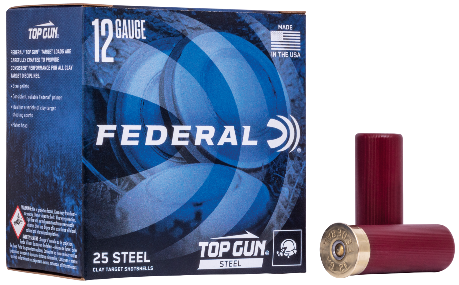 Federal Top Gun, Fed Tg1477    12 2-3/4 1-1/80z 7 Steel Shot  25/10