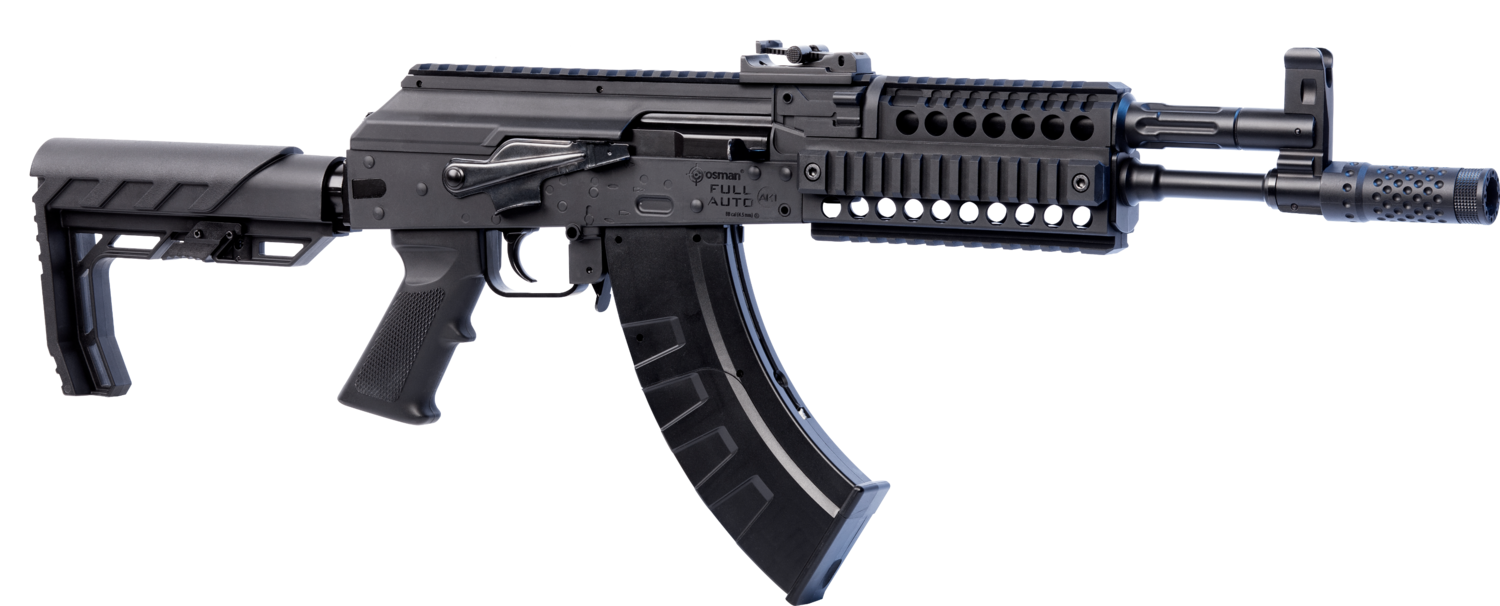 Crosman Full Auto Ak1, Cros Cak1       177 Full Auto Ak1 C02 Fld Stk  Blk