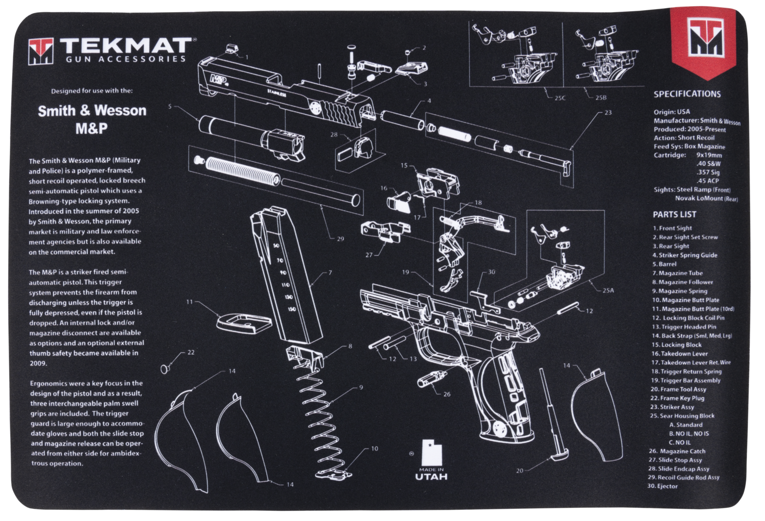 Beck Tek, Llc (tekmat) , Tekmat Tekr17swmp          S&w M&p  Gn  Mat