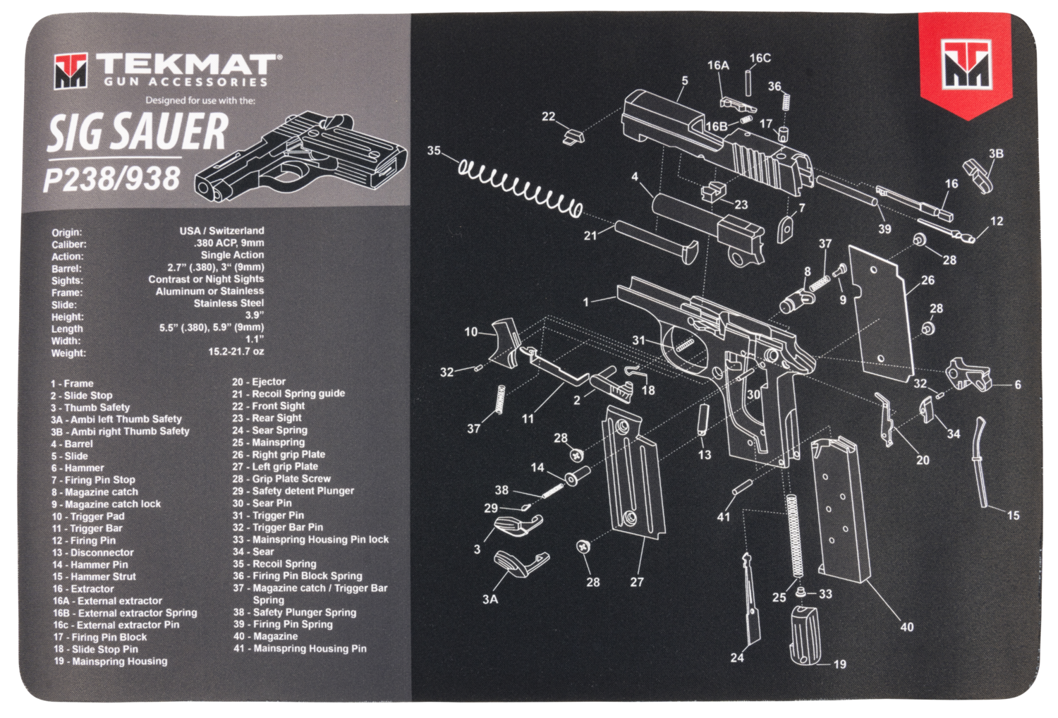 Beck Tek, Llc (tekmat) , Tekmat Tekr17sigp238       Sig P238  Gn  Mat