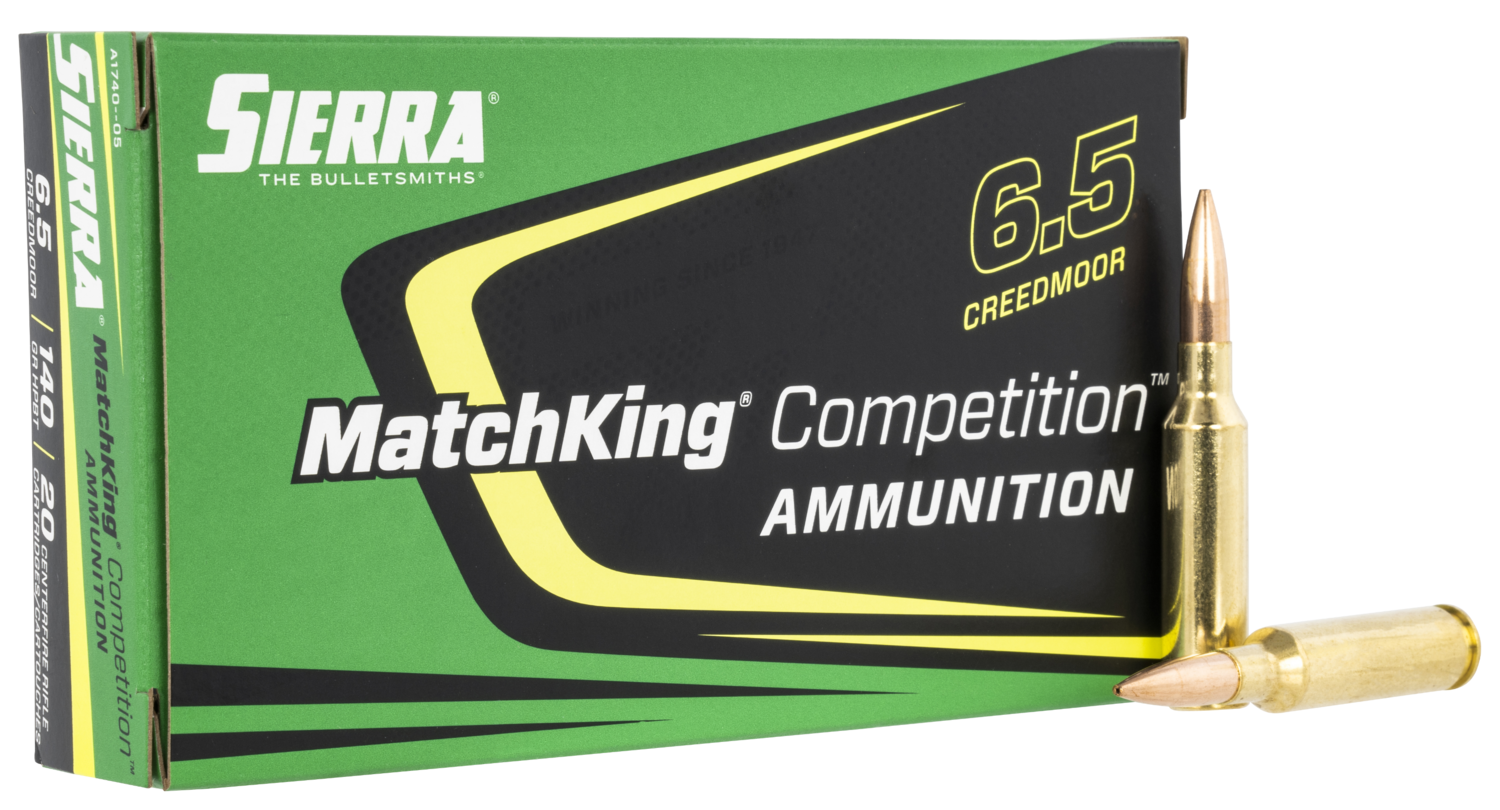Sierra Matchking, Sierra A1740--05 6.5 Creedmoor 140gr Hpbt Mk 20/10