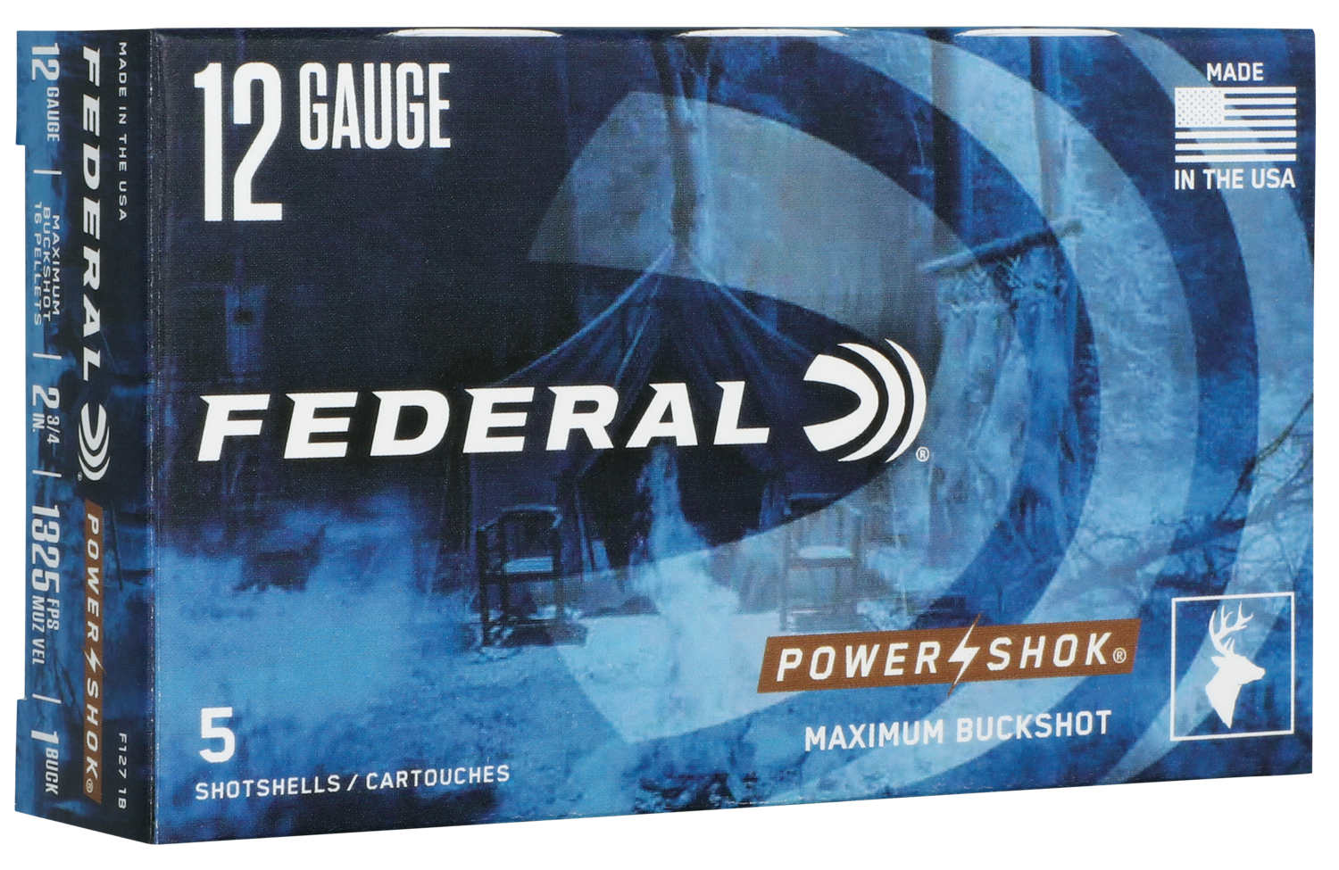 Federal Power-shok, Fed F1271b          12   2-3/4 Max Buck       5/50