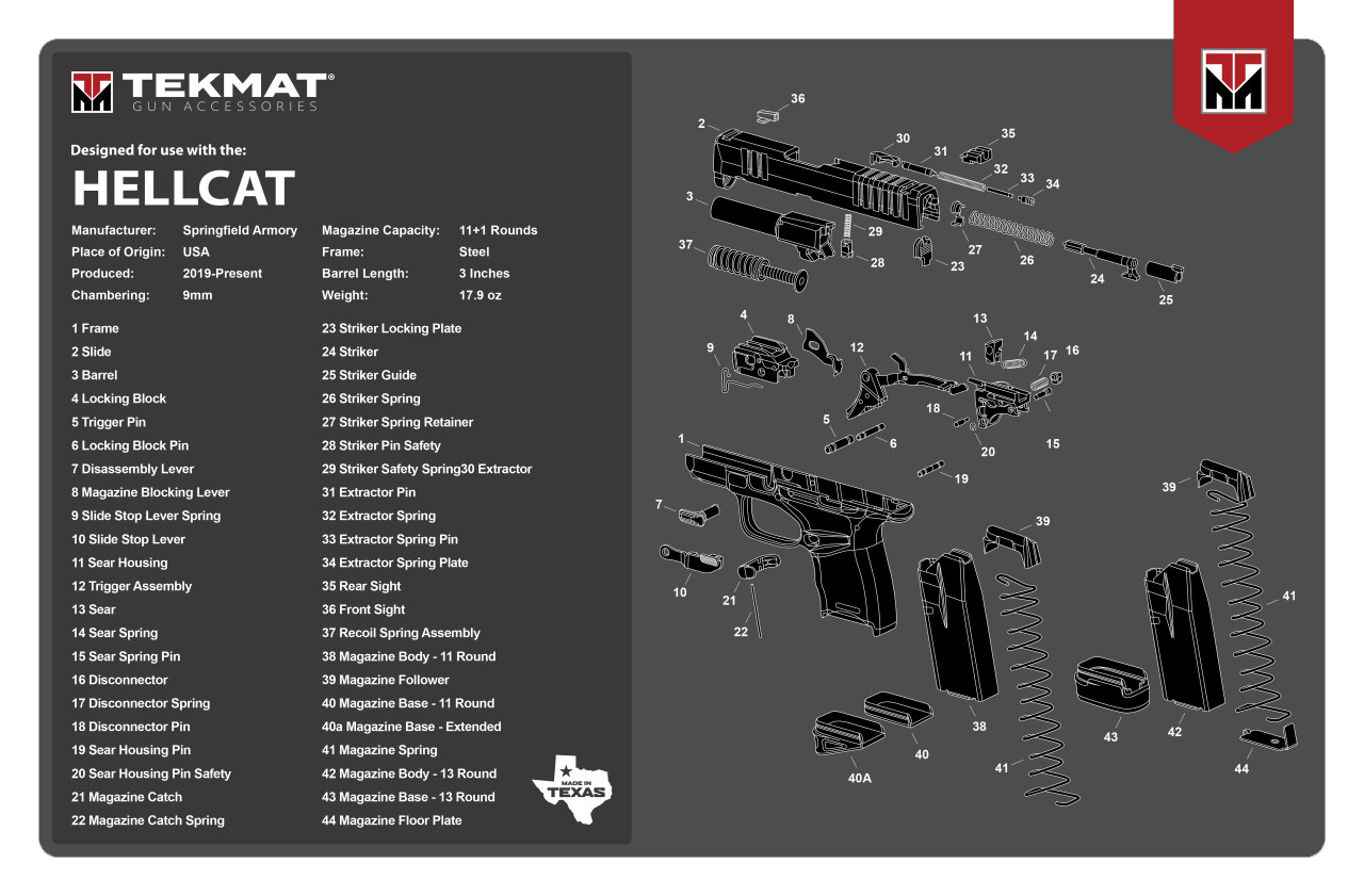 Beck Tek, Llc (tekmat) , Tekmat Tekr17hellcat       Spg Hellcat Mat