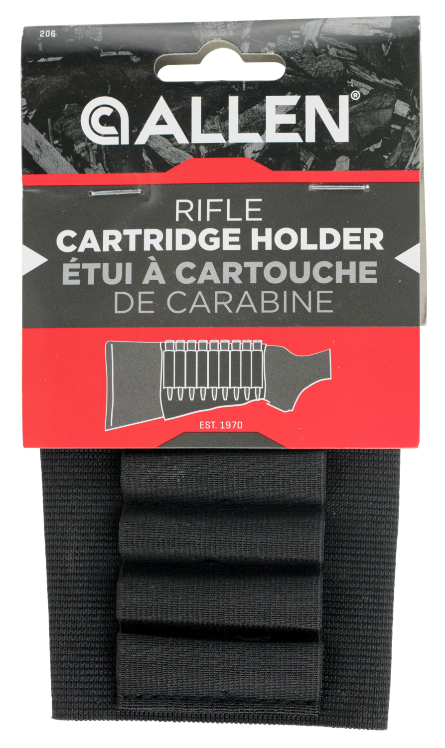 Allen Buttstock Shell Holder, Allen 206   Buttstock Rfl Crt Hldr Blk
