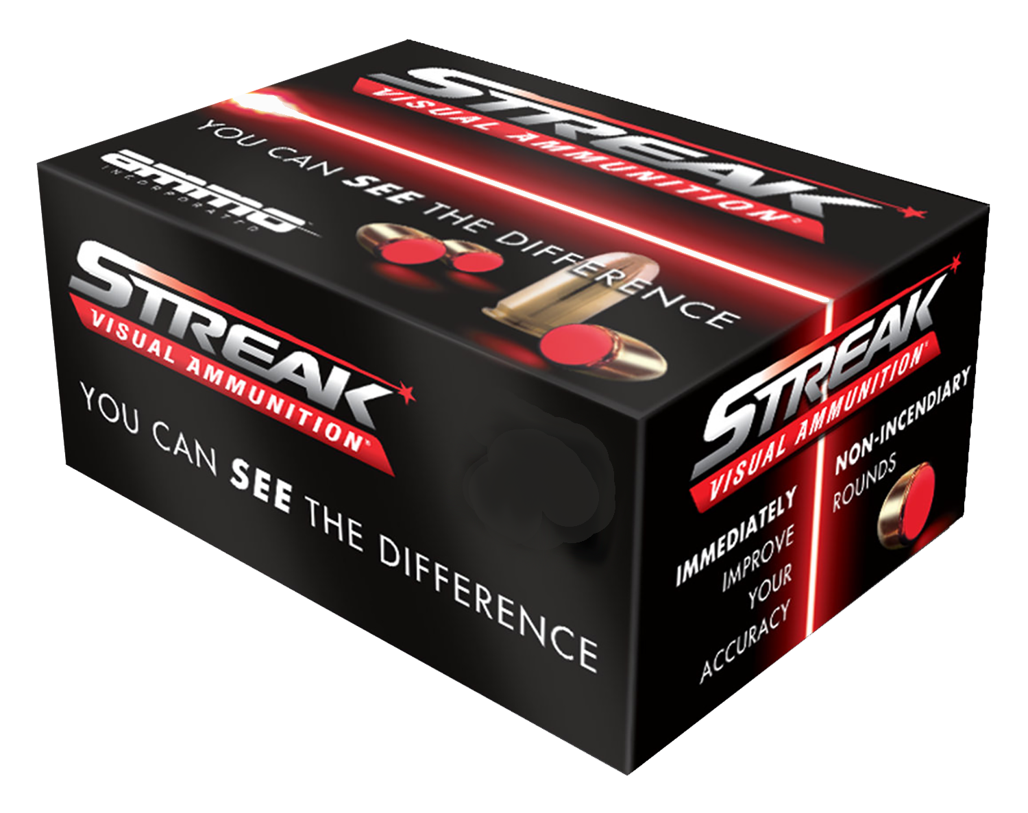 Ammo Incorporated Streak Visual (red), Ammoinc 380100tmcstrkred50 380 100 Tmc Strk  50/20