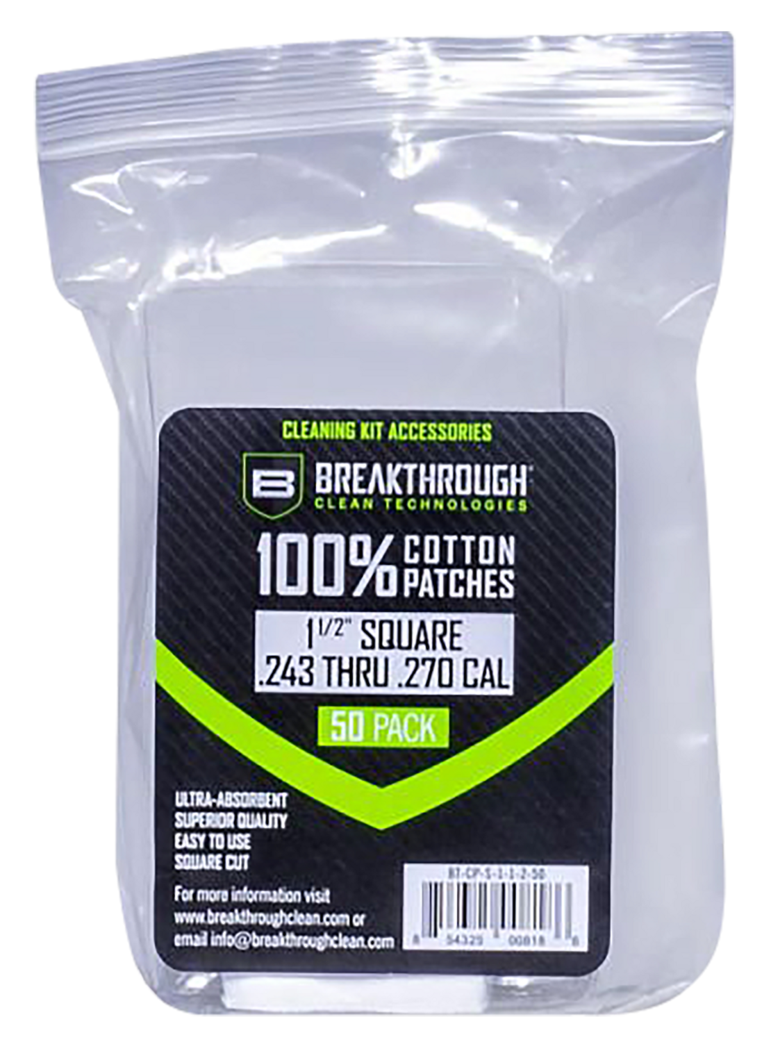Breakthrough Clean Square, Brkthru Bt-cp-s-1-1/2-50  Sq Ptchs 243/270   50pcs