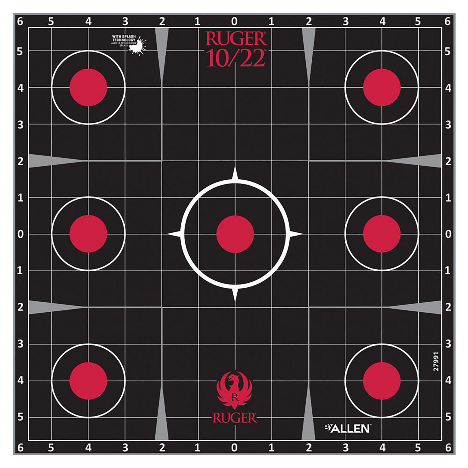 Allen Ruger 10/22, Allen 28001 Ruger Splash Adhesive Target Kit 10/22