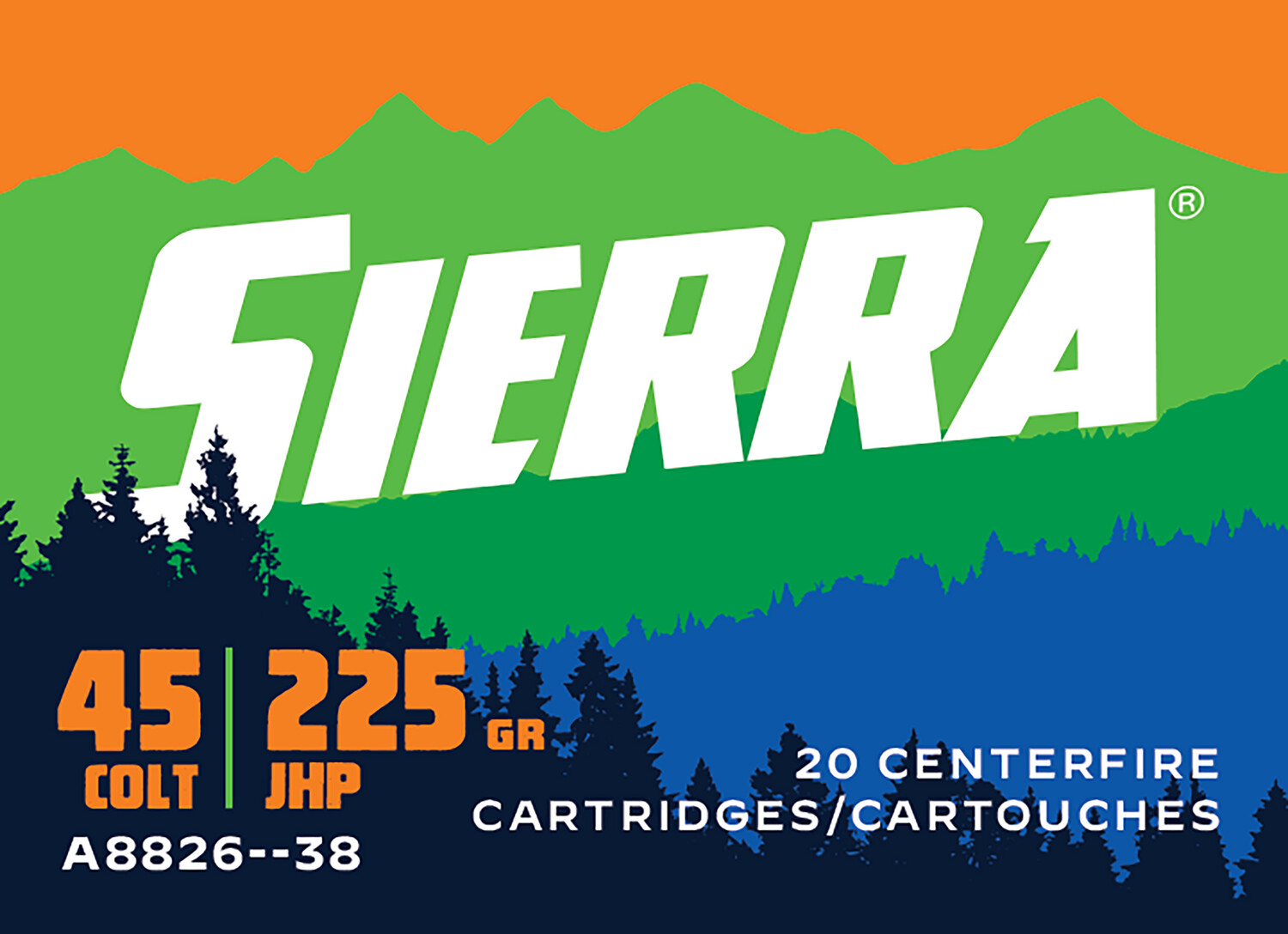 Sierra Outdoor Master, Sierra A8826-38   Sports Mstr 45clt 225gr Jhp 20ct