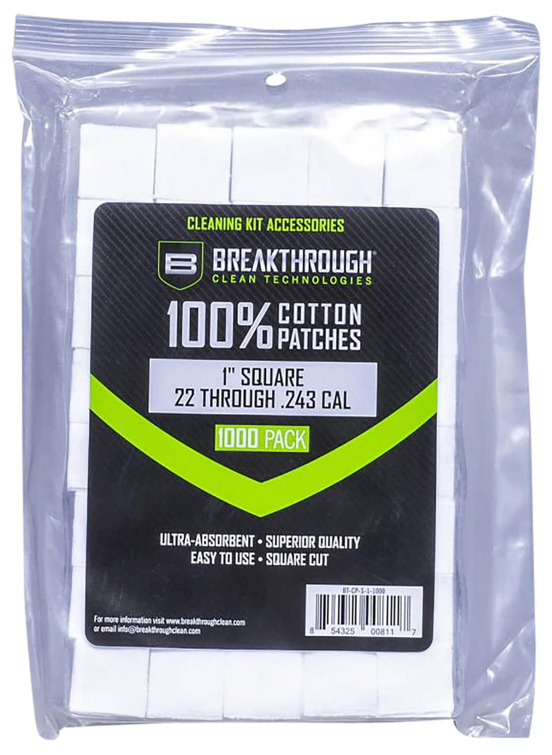 Breakthrough Clean Square, Brktrhu Bt-cp-s-1-1000    Sq Ptchs 243/270 1000pcs