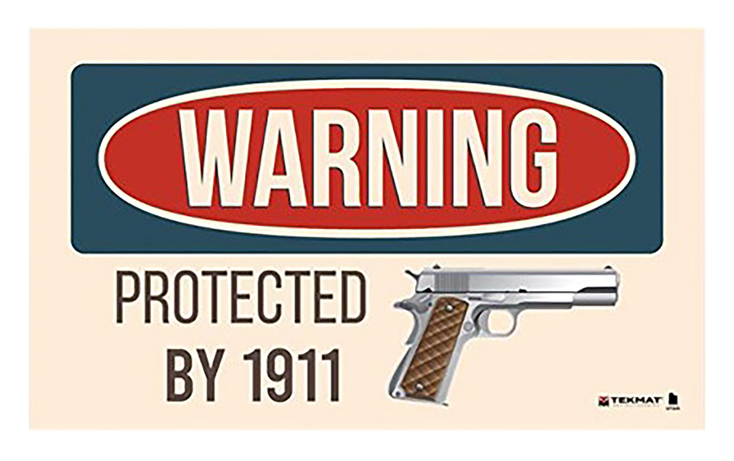 Beck Tek, Llc (tekmat) Warning Protected By 1911, Tekmat Tek42warning1911    Protected By 1911