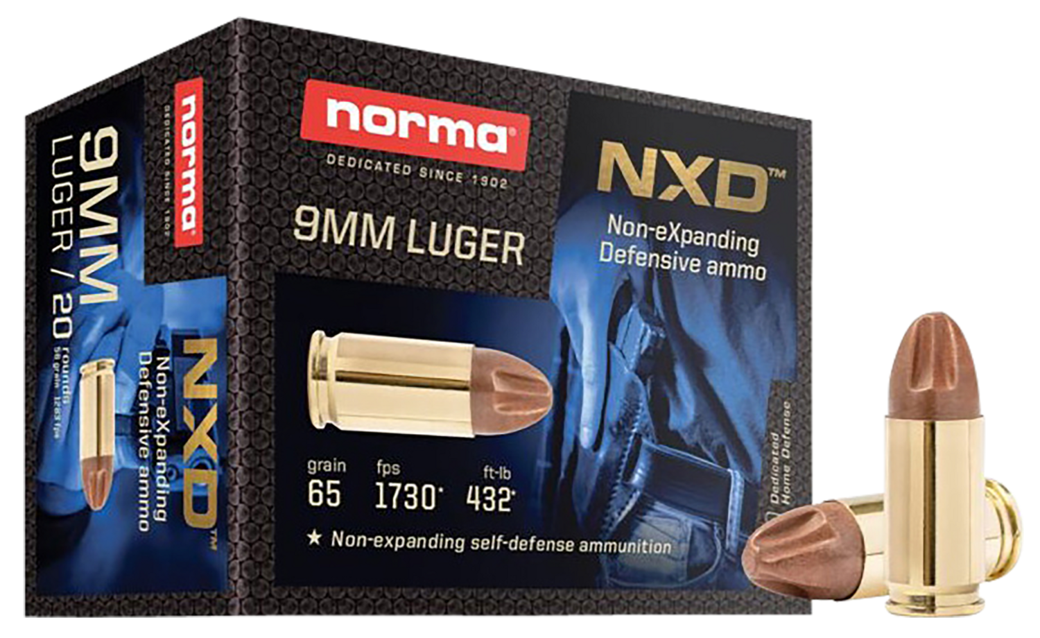 Norma Ammunition (ruag) Self Defense, Norma 611140020  9mm  65gr                   20/10